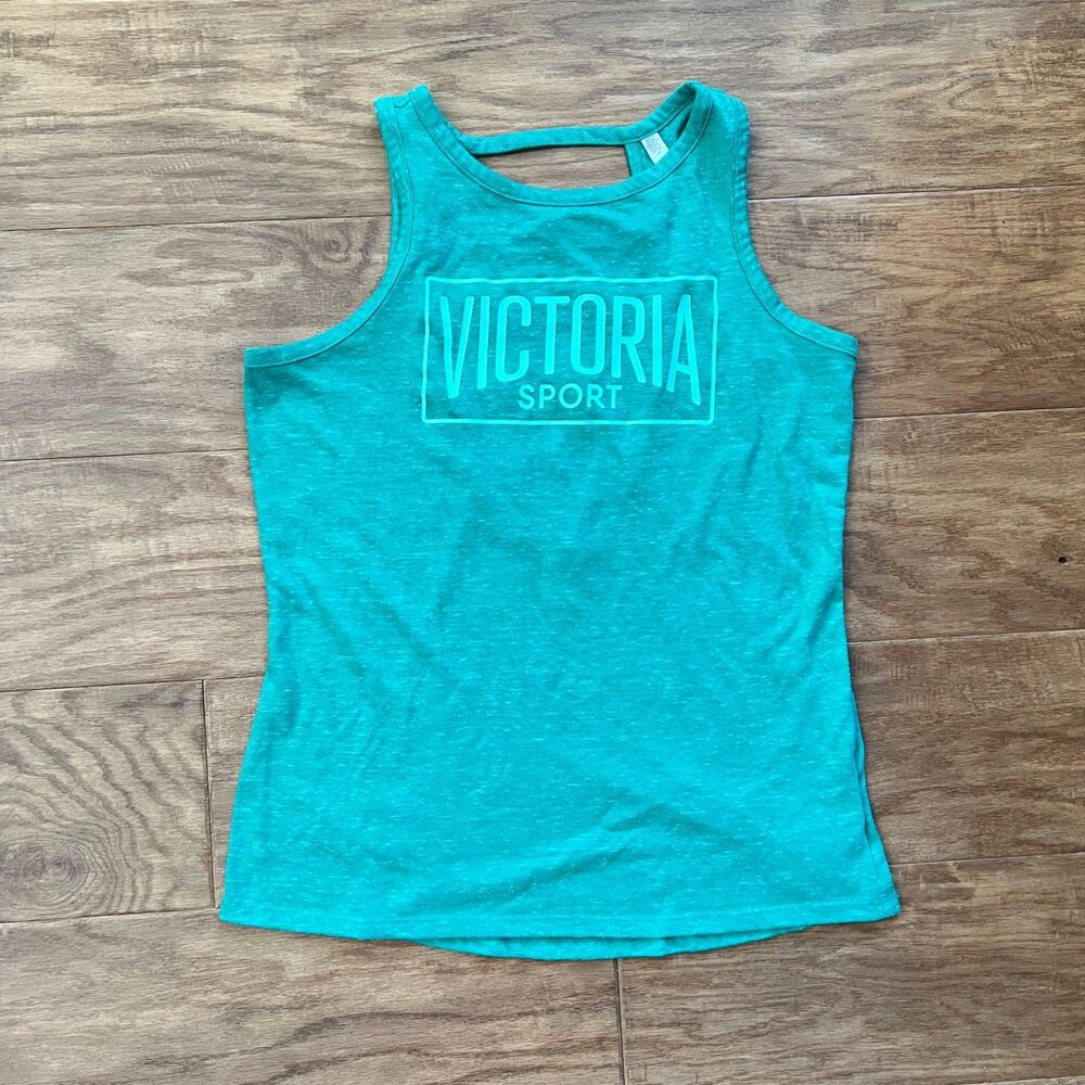 Victoria Sport Victoria's Secret Tank Top Women's Size XS Green Strappy Back
